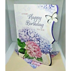 New Beginnings A Very Happy Birthday To You Floral Greeting Card